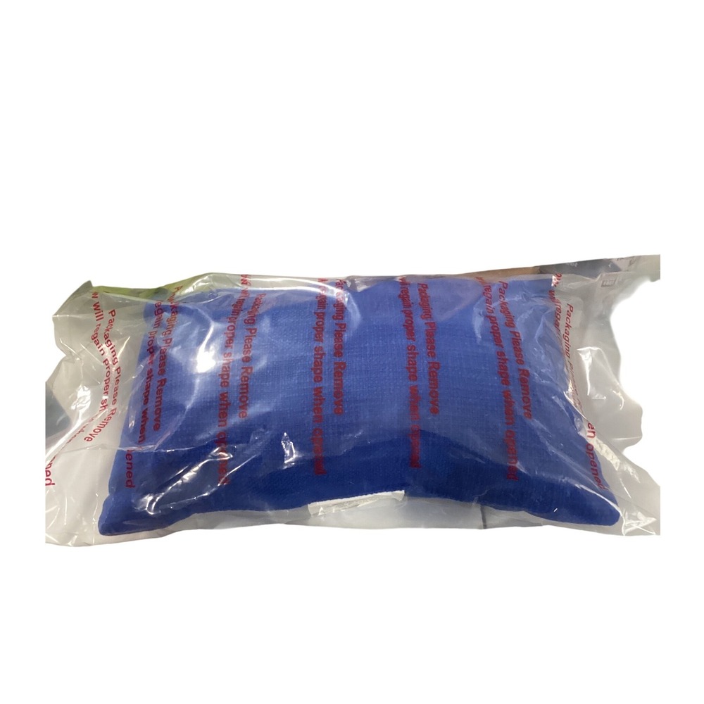 Blue Rectangular Decorative Throw Pillow Soft Textured Accent Cushion New